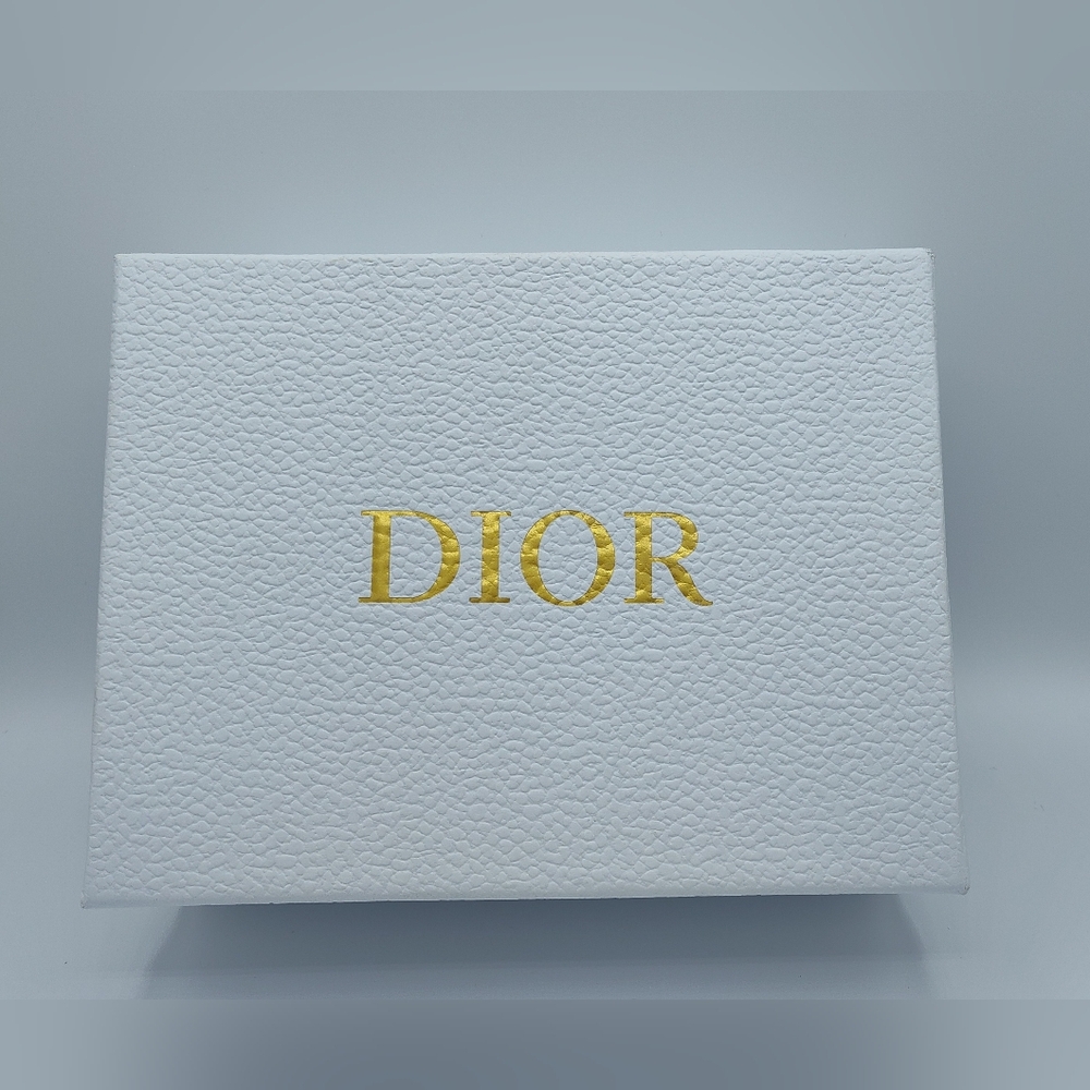 NWT NIB Christian Dior Paris Toile Canvas Cosmetic Pouch Black White Gold Zipper - Picture 6 of 6